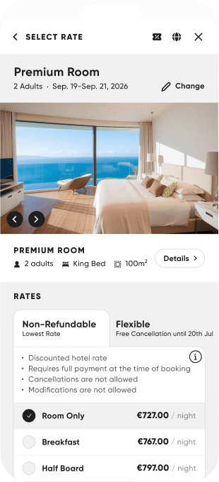 Booking widget preview